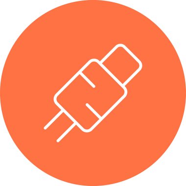 Kablo web simgesi, vektör çizim