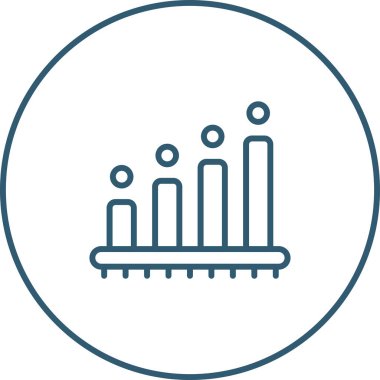 İstatistiksel Analiz web simgesi vektör illüstrasyonu 