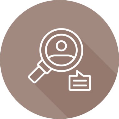 Yetenek Arama Simgesi Satır Vektörü İllüstrasyonu