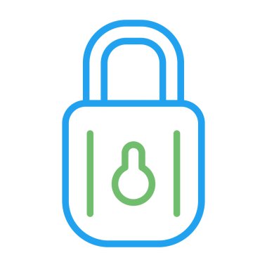 Asma kilit simgesinin web illüstrasyonu