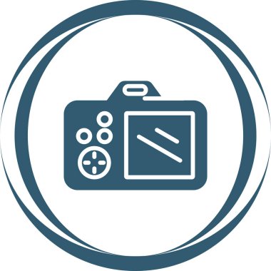 DSR kamera. Web simgesi vektör illüstrasyonu