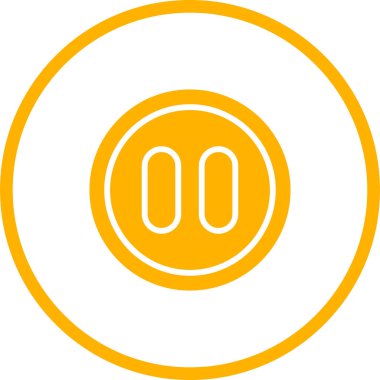 Duraklat düğmesine simge vektör çizim