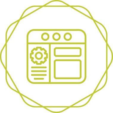 Web Tarayıcı Web simgesi, basit vektör illüstrasyonu