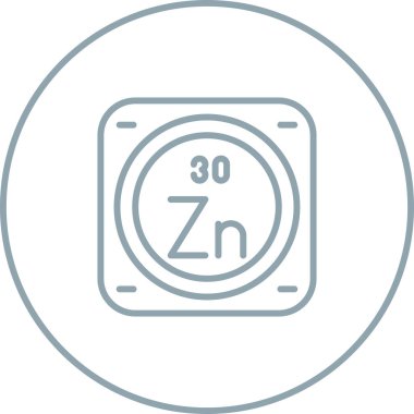 çinko kimyasal element simgesi, basit satır biçimi