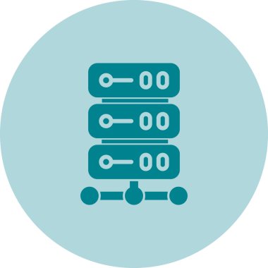 veritabanı simgesi, vektör illüstrasyonu basit tasarım