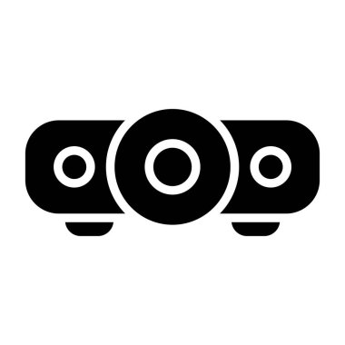 Web sitesi, Mobil, Sunum ve Logo Tasarımı için Projektör Simgesi. Vektör İllüstrasyonu