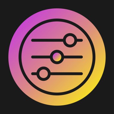 Sliders modern simgesinin vektör illüstrasyonu        