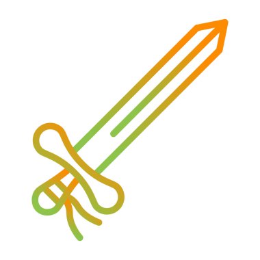 Kılıç. Web simgesi basit illüstrasyon