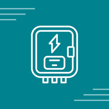 Elektrik Paneli simgesinin vektör illüstrasyonu      
