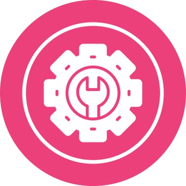 Cogwheel simgesinin vektör illüstrasyonu