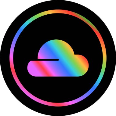 bulut web simgesi basit illüstrasyon