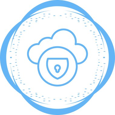 VPN imza simgesi, vektör illüstrasyonu basit tasarım