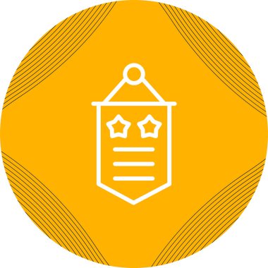 Banner simgesinin vektör illüstrasyonu