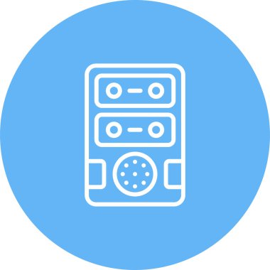 Masaüstü bilgisayar simgesi, vektör illüstrasyonu basit tasarım