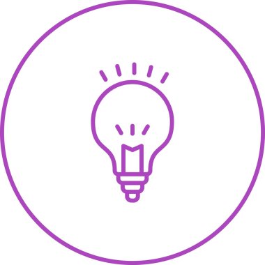 ampul simgesi, vektör illüstrasyonu basit tasarım