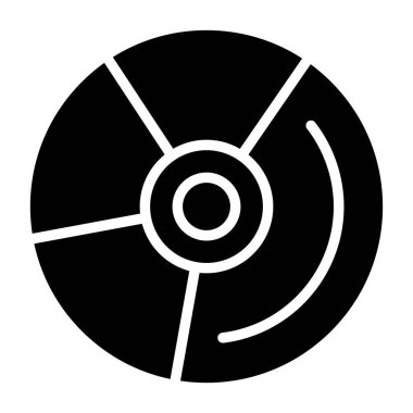 DVD modern simgesinin vektör illüstrasyonu