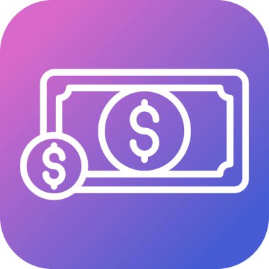 Para için. Web simgesi basit illüstrasyon