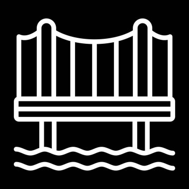 Köprü. Web simgesi basit illüstrasyon