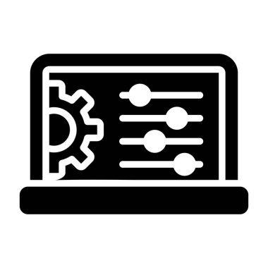 Smartboard düz simgesi, vektör illüstrasyonu 