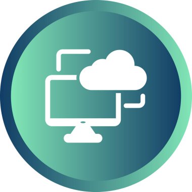 Bulut İzleme Ağı simgesi, vektör illüstrasyonu