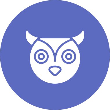 Baykuş. Web simgesi basit illüstrasyon