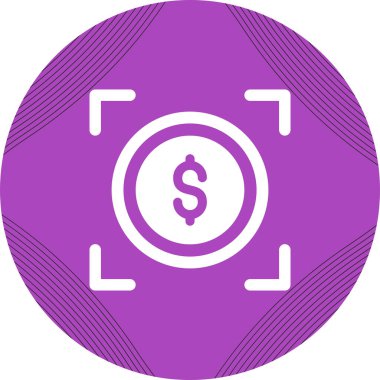 Doları para simgesi, vektör çizim 