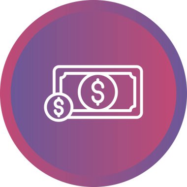 Para için. Web simgesi basit illüstrasyon