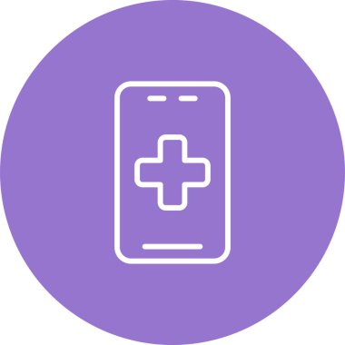 Tıbbi Uygulama simgesi tasarımı, vektör illüstrasyonu 