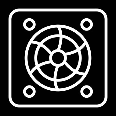 Soğutma hayran simgesi, vektör illüstrasyonu