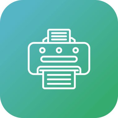 Yazıcı. Web simgesi basit illüstrasyon