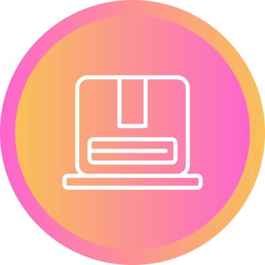 Paket teslim simgesi, vektör illüstrasyonu  