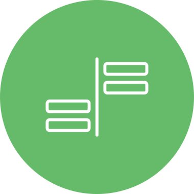 Yatay Hizalama Ağ ikonu vektör çizimi