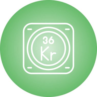 Periyodik tablo ağının kimyasal elementi basit illüstrasyon