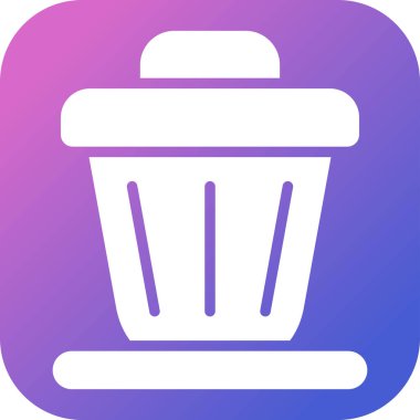 Çöp kutusu simgesi vektör illüstrasyonu