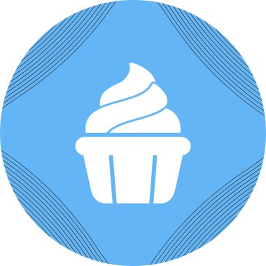 cupcake, web simgesi basit illüstrasyon