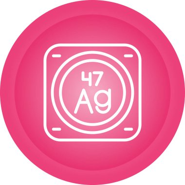 gümüş kimyasal element ağ basit illüstrasyon