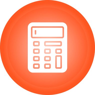 hesap makinesi web simgesi, vektör illüstrasyonu 