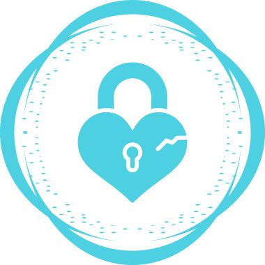 asma kilit simgesi, vektör illüstrasyonu basit tasarım