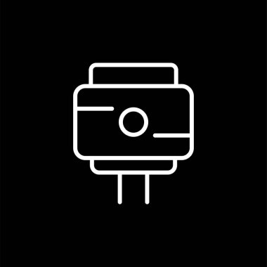 Magsafe simgesinin basit doğrusal resmi