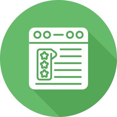 Müşteri İnceleme simgesi, vektör illüstrasyonu basit tasarım