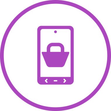 alışveriş simgesi vektör illüstrasyonu 