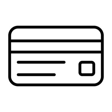 Kredi Kartı Hattı Simgesi. Ödeme Konsepti. Vektör İllüstrasyonu.