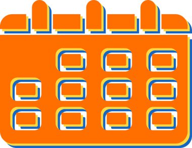 takvim anımsatma simgesi, özet biçimi, vektör illüstrasyonu