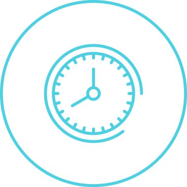 Saat web simgesi, basit vektör illüstrasyonu