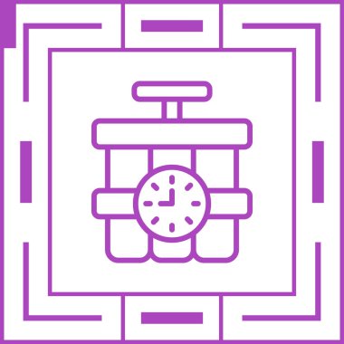 Beyaz Arkaplanda Dinamit Tnt Simgesi. Vektör