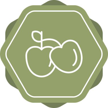 kiraz ikonu web basit illüstrasyon