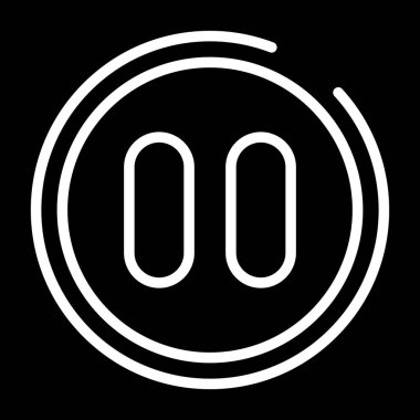 Duraklat düğmesine simge vektör çizim