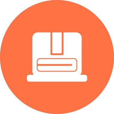 Paket teslim simgesi, vektör illüstrasyonu  