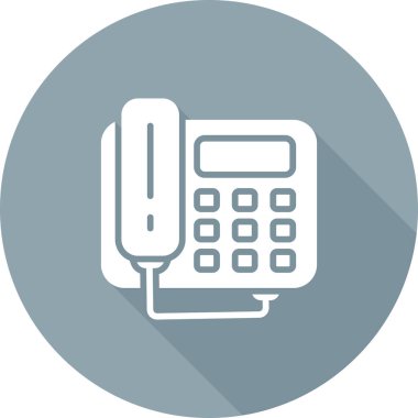 Telefon web simgesi, basit vektör illüstrasyonu