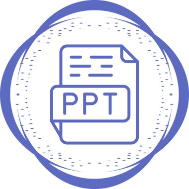 ppt dosya simgesi, vektör illüstrasyonu basit tasarım